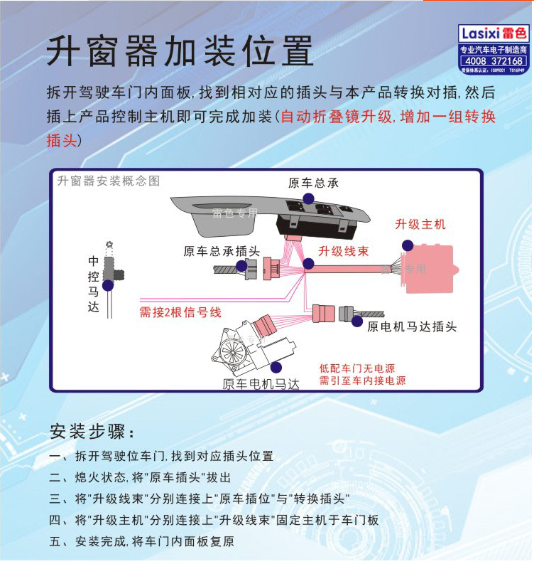 自動(dòng)升窗器使用說明